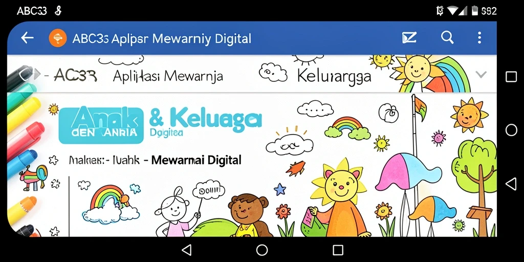 Antarmuka ABC33 yang menarik dan intuitif untuk mewarnai.
