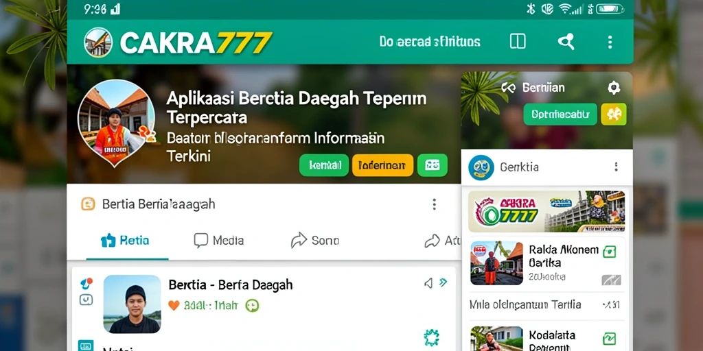 Tampilan antarmuka CAKRA777 yang intuitif dan informatif.