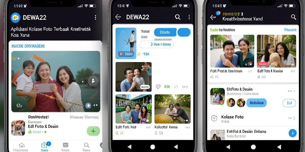 Tampilan antarmuka aplikasi DEWA22 yang sederhana dan user-friendly.
