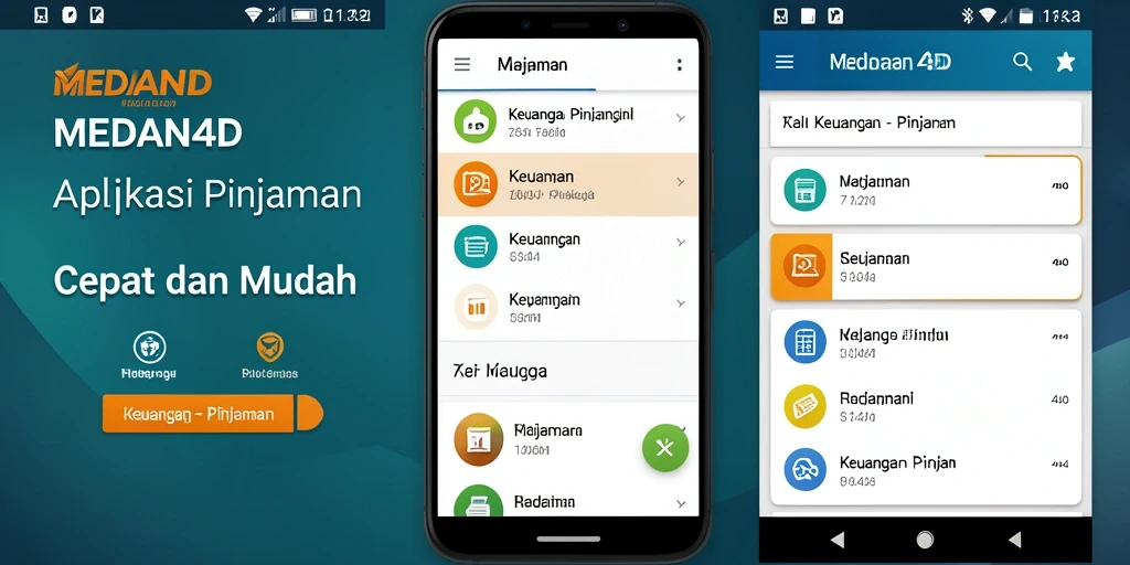 Tampilan antarmuka aplikasi MEDAN4D yang user-friendly untuk pinjaman.