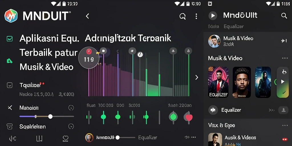 Tampilan antarmuka <strong>MNDUIT</strong> dengan kontrol equalizer yang mudah digunakan.
