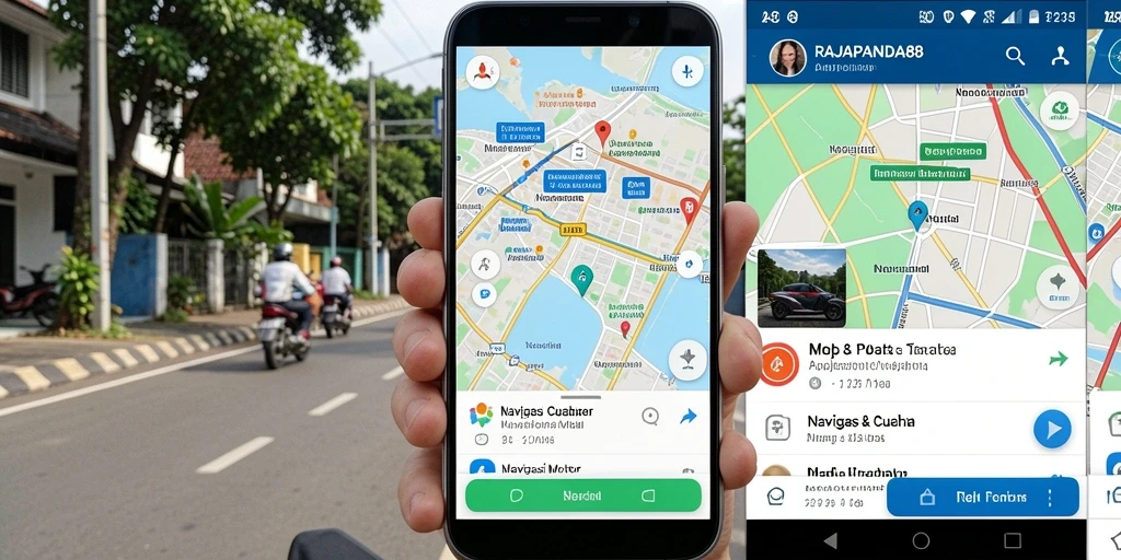 Antarmuka aplikasi RAJAPANDA88 yang mudah digunakan untuk navigasi motor.
