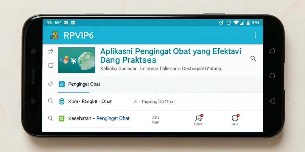 Antarmuka RPVIP6 yang informatif untuk Pengingat Obat.