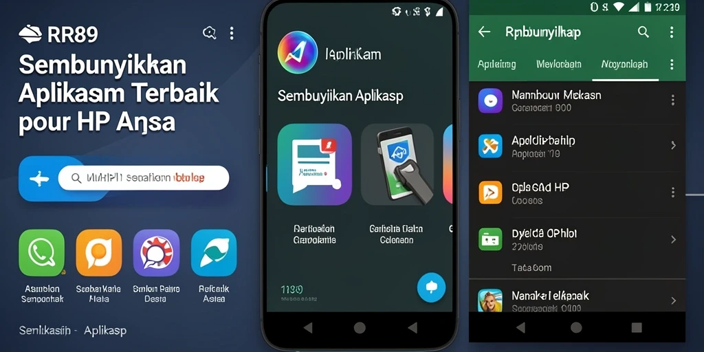 Tampilan antarmuka RR89 yang sederhana dan fungsional untuk menyembunyikan aplikasi.