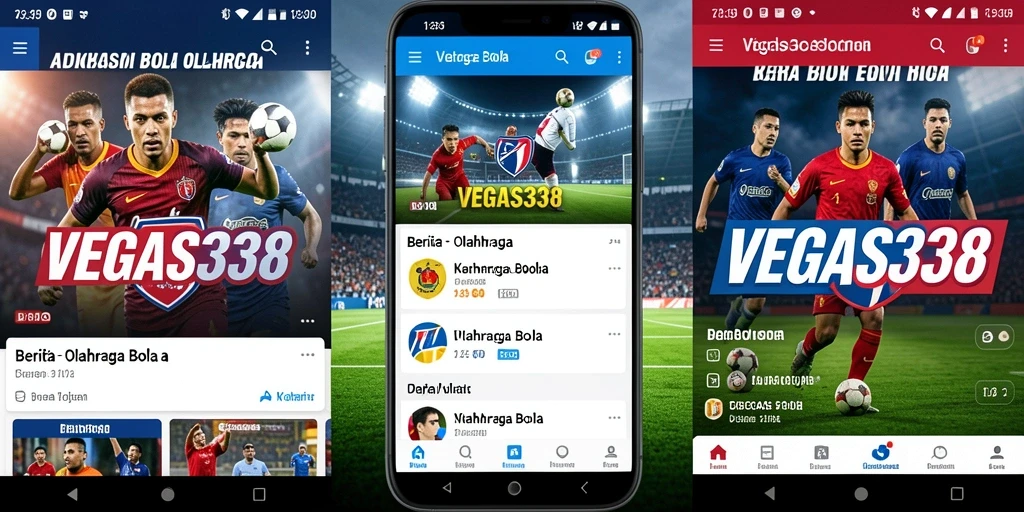 Antarmuka aplikasi VEGAS338 dengan informasi Olahraga Bola.